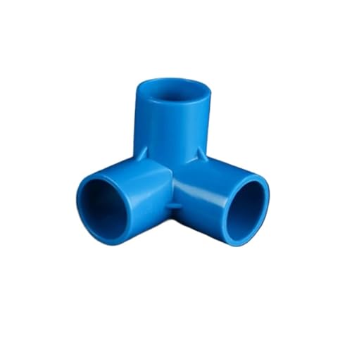 5 uds 20/25/32/40/50mm 3 vías conector de tubería de agua de PVC accesorios de riego de jardín hogar acuario accesorios de tubo de agua adaptador de junta(Azul,20mm)