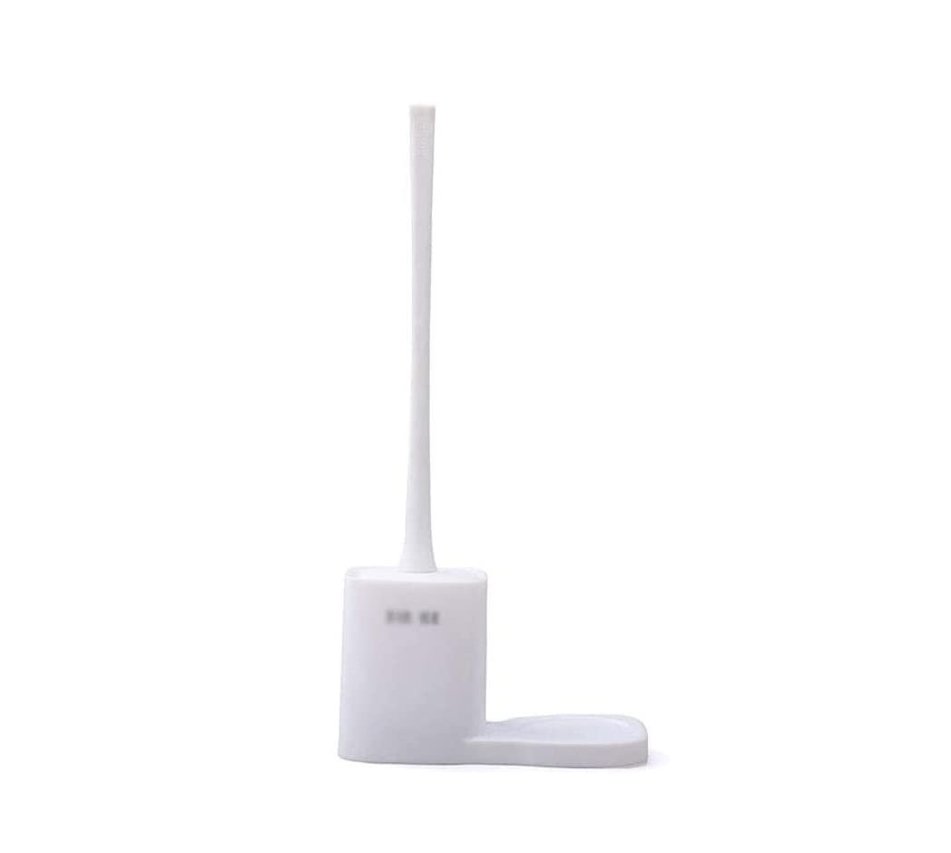 Spazzolone WC Scopino E Supporto per WC in Plastica con Manico Lungo Set di Spazzole per La Pulizia del per per Scopino Bagno(White)
