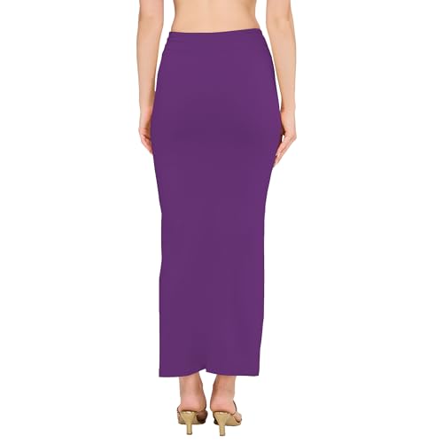 Image of DESI GIRL Cotton Lycra Stretchable Saree Shapewear Petticoat with Drawstring for Women | Fishcut Saree Petticoat with Side Slit for Easy Movement | Saree Shaper | Long inskirt
