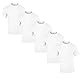 Gildan 5 Stück Heavy Cotton T-Shirt Herren Shirt S - 3XL Schwarz Weiß (XL, Weiß)