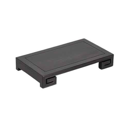 Expositor de pergamino rectangular M con pedestal sándalo morado para jarrón y té 2