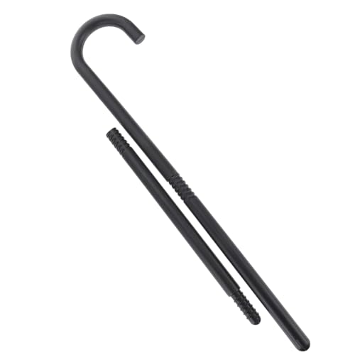 VICASKY Staff Wizard Cane Black Little Shepherd Costume Fake Prop Crook Hook Set Childs Walking Props Party Crutch Beaupretty Plastic Stick for Halloween Cosplay