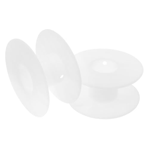 Image of PIYANYO Plastic Empty Spool 34mm /1.88inch White Empty Thread Spools for Sewing Embroidery Wires Ropes Crafts, etc. 10PCS
