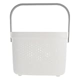 ROMISBABA Organizador de Ducha Asa y Cesta Hueca para Almacenamiento de Artículos de Tocador, Accesorio Funcional para Baño y Aseo Personal