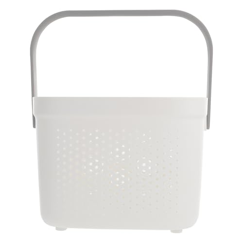 Ipetboom Cesta Hueca para Baño y Ducha Asa, Cesta Almacenamiento para Suministros de Baño y Accesorios de Tocador en Espacios Pequeños