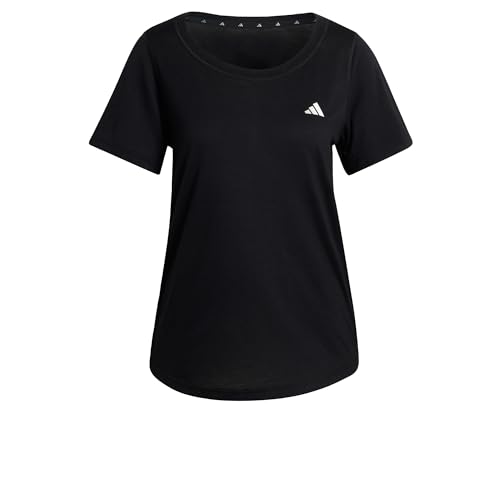 adidas Damen Workout Essentials Scoop Neck T-Shirt, Black, XL