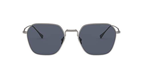 GIORGIO ARMANI Man Sunglasses Matte Gunmetal Frame, Grey Lenses, 53MM3