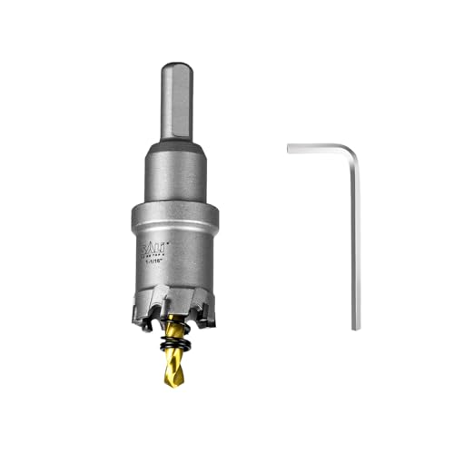 Image of SALI 1-1 /16 inch (27mm) TCT Hole Saw Kit Tungsten Carbide Tipped Hole Saw Drill Bit with Titanium-Plated Pilot Drill bit for Metal, Stainless Steel, Iron, Wood, Plastic