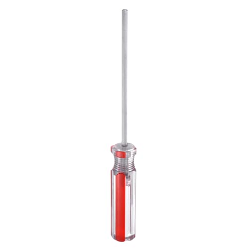 sourcing map Magnetic Hex Screwdriver 100mm Length H4.0 CR-V Steel Hexagonal Head Screw Driver with Non-Slip Handle for Appliances Repair Improvement, Red