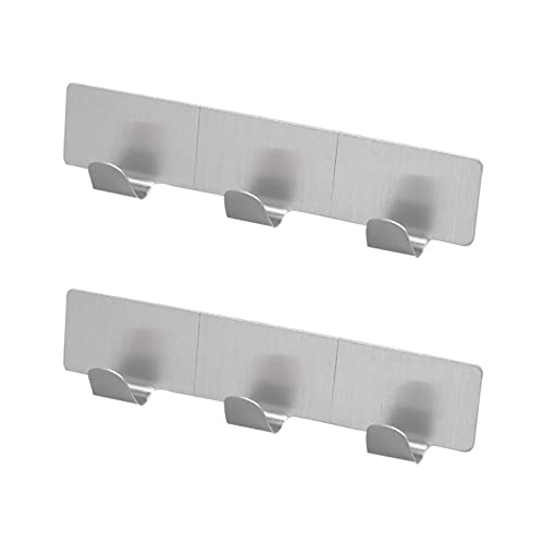 通用 C7IV Crochet adhésif pour cuisine et salle de bain en acrylique argenté