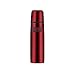 THERMOS Thermosflasche Edelstahl Light&Compact, Edelstahl rot 500ml, Isolierflasche mit Trinkbecher 4019.248.050 spülmaschinenfest, Thermoskanne hält 12 Stunden heiß, 24 Stunden kalt, BPA-Free