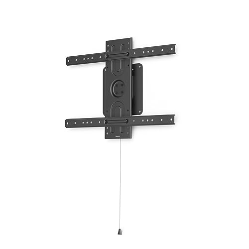 Hama TV Wandhalterung 37“ - 80“ (TV Halterung, drehbar, Hochformat, Querformat, Fernsehhalterung bis VESA 600x400, für Monitore, Bildschirme, inkl. Fischer Dübel, Traglast 50 kg) Schwarz