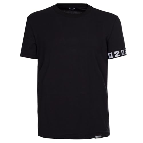 Age: adult DSQUARED2 T-Shirt Manica Corta da Uomo Marchio, Modello D9M3S5130., Realizzato in Cotone. Nero