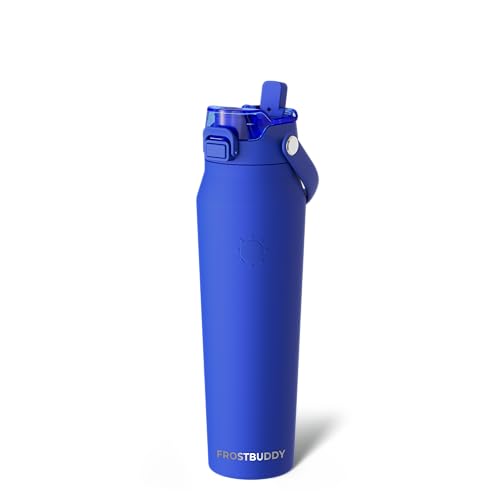 Frost Buddy 32oz Insulated Water Bottle with Straw & Chug Lid | Leak-Proof Stainless Steel | 24-Hours Cold | Sweat-Proof, Cup Holder Friendly | Ideal for Gym, Travel, Sports & Everyday Hydration
