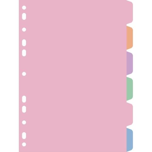 Divisória Plástica Para Fichário, ACP, Com 06 Projeções, Sweet Cores Mista
