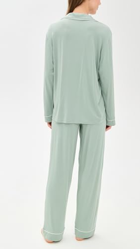 Image of Eberjey Gisele Classic Women's Pajama Set | Long Sleeve Shirt + Long Pants