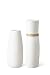 MoonLa White Ceramic Vases Flower Vase with differing Unique Rope Design for Home Décor – Set of 2