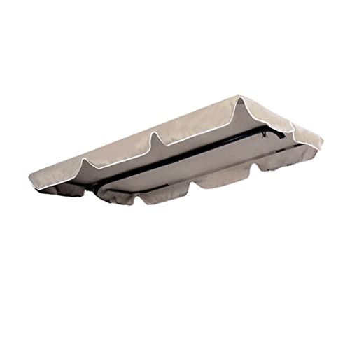 YARNOW De Toldo Abatible para Columpio 210d De Oxford Color Beige Protección UV para Patio y Jardín Resistente a Manchas y Decoloración Adecuado para Relajación y Picnic