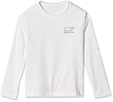Vineyard Vines Boy's Solid Rashguard (Toddler/Little Kids/Big Kids) White Cap MD (12-14 Big Kids)