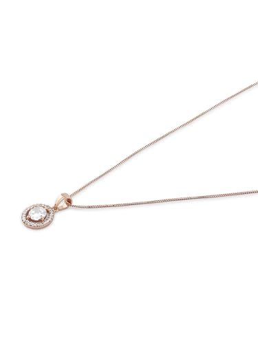 CZ Embellished Pendant & Chain - Women