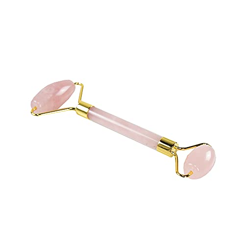 The Vintage Cosmetic Company Rose Quartz Facial Roller, Dual-Ende...
