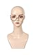 Lixinya Elphaba Cosplay Eyewear Runde Kreis Frame Clear Lens Brille Hexe Kostüm Zubehör für Halloween (Style 1, One Size)