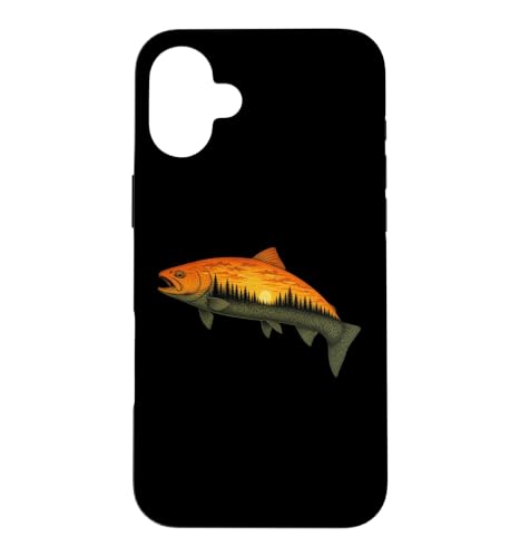 Fishing, Trout, Fly Fishing, Angler Fisherman, Nature Forest �X�}�z�P�[�X iPhone 16 Plus �p