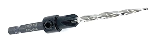 Image of FTG USA #8 (11 /64 inch) Adjustable Tapered Wood Countersink Drill Bit | Sharp tapered drill bit for clean woodworking. Great for adjustable countersink drilling projects on hard or soft wood