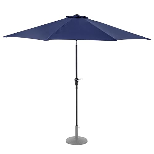 Image of NUU GARDEN 10 ft Outdoor Aluminum Patio Umbrella, Outdoor Table Umbrella with 8 Sturdy Ribs Patio Umbrella with Push Button Tilt and Crank