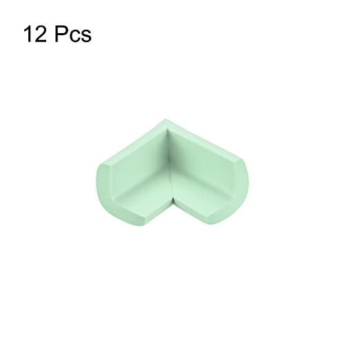 Image of uxcell Corner Guards Edge Protectors, 12Pack Foam Safety Bumper Thicken, 55mm /2.16 inch(L) for Furniture Corner Table Edge Guard, Light Green