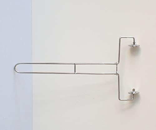 Whitemax 008930160 All Stainless Steel Adhesive Roller Hardware 6.3 inches (160 mm)