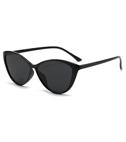 Image of WAVE Cat Eye UV400 Protection Sunglasses for Women Stylish - Chic UV Protected Retro Woman Shades - Korean Designer Trendy Branded Metal Hinge Frame - Cateye Goggles