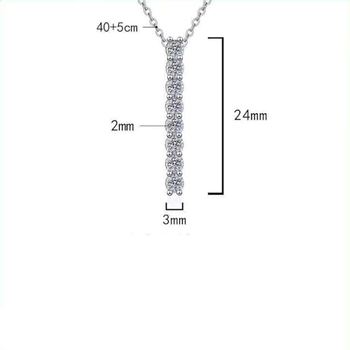 Collier de bar Moissanite Sparksigh, joaillerie fine et éclat d'exception