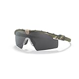 OAKLEY OO9146 Si Ballistic M Frame 3.0 - Gafas de sol para hombre + kit de correa de accesorios, bolsa de microfibra, Dark Bone / Grey, 32