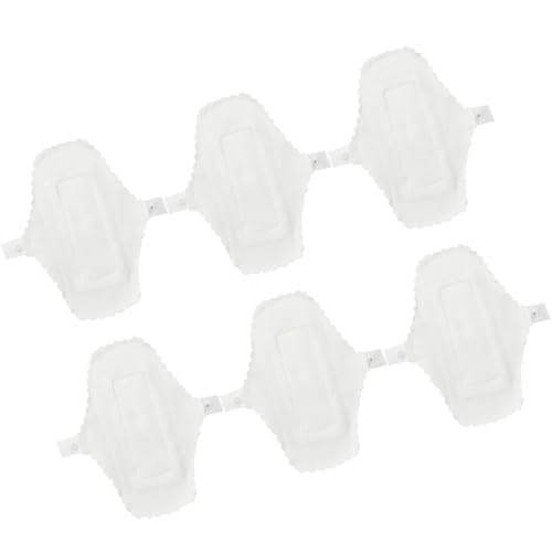 SMASOLO Compresas Sanitarias Lavables Reutilizables de Tela 180 MM 6 Unidades Blancas Toallas Menstruales Reutilizables para Mujer Protección Cómoda y Ecológica para Uso Diario y Viajes