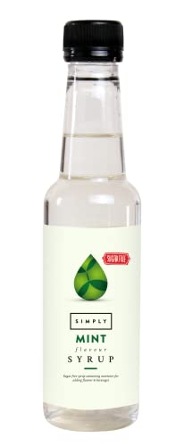 Simply Sugar Free Mint Syrup Low Calorie Vegan & Nut Free Flavoured Syrup for Coffee Cocktails & Baking (250ml)
