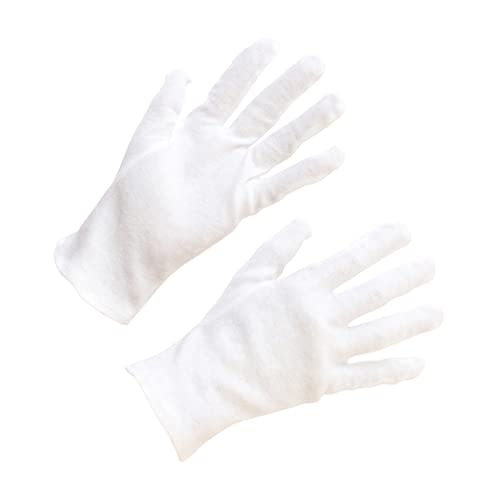 Guantes de algodón de alta absorción para tratamientos dermatológicos y limpieza, 12 pares