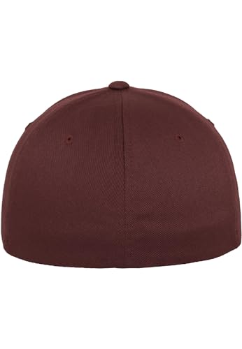 Flexfit Adult Wooly 6-Panel Cap S/M Maroon - Thumbnail 2