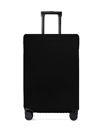 Black Travel Luggage Cover, Solid Anti-scratch Travel Suitcase Protector Covers, Washable Elastic Baggage Covers Fit 19-21 Inch Carry on Luggage