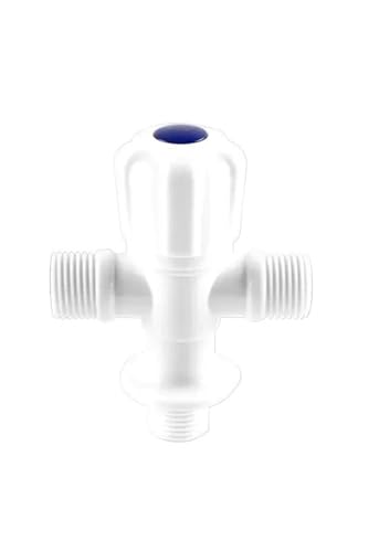 Valvola Ad Angolo Per Rubinetto 2 pezzi valvola ad angolo rubinetto di arresto acqua controllo riempimento WC interruttore for accessori da cucina bagno(White-Double)