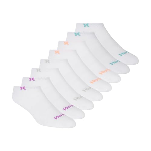 Hurley Women's 8 Pack Sport Ultra Soft Low Cut Socks