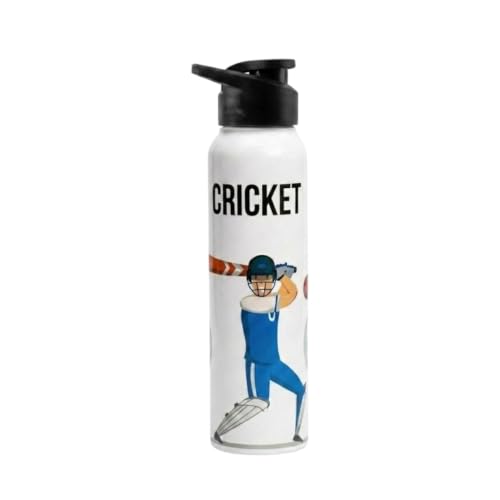 Image of VOIK Stainless Steel Water Bottle 1000ml with UV Astronaut Print | Leakproof, BPA-Free & Rust Resistant | Reusable Water Bottle for Kids, School, Office, Gym, Sports & Travel (Cricket-Sipper-1000ml)