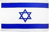 Bandera de Israel, Azul y Blanco, Estrella de David, 90x50 cm (3x5 Pies)