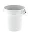 IMPACT Products Value Plus Plastic Trash Can Container, 10 Gallon, White | 1/Each