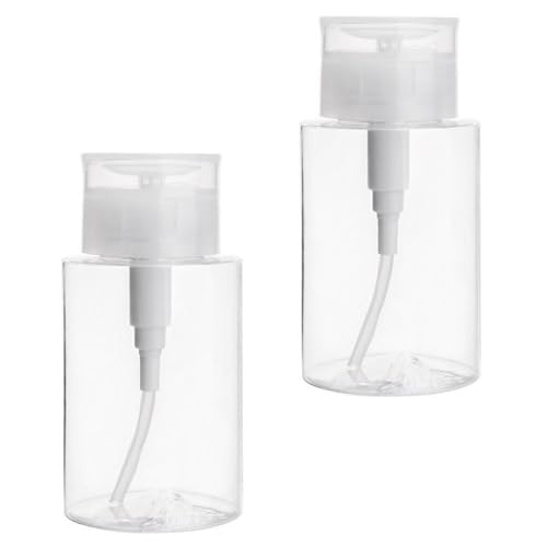 Genérico Botellas de Viaje 2 Piezas de 300 Ml Dispensadoras de Líquidos Mecanismo de Presión Petg Transparente Reutilizables Portátiles Prueba de Fugas para Cosméticos y Agua