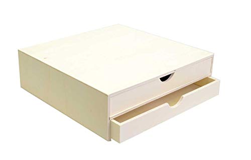 Artemio 14001908 - Organizador de Madera, 34,5 x 34 x 10 cm, Color Beige