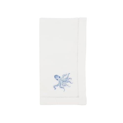 Ocean Treasures - Servilletas Bordadas (6 Unidades), diseño de Pulpo
