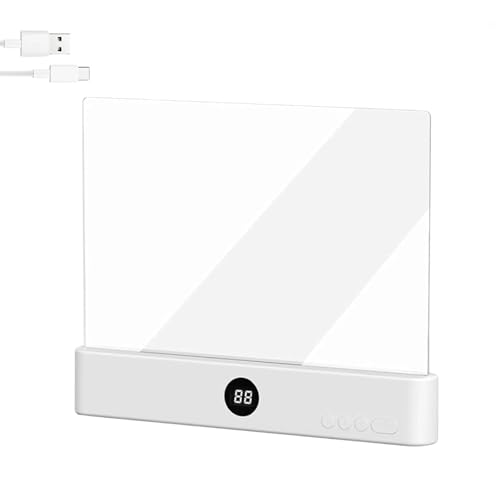 Flat Book Light Smart LED Reading Light, 2026 Upgraded Rechargeable Clear Full Page Reading Light with 3 Colors & Timer, Dimmable Panel Plate Book Lamp for Reading in Bed at Night, Gifts for Readers
