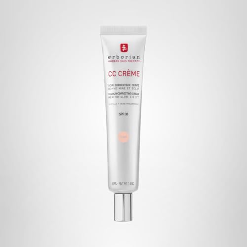Erborian - CC Crème mit Centella Asiatica - High-Definition Illuminierende GesichtsCrème und Make-up - Sonnenschutz SPF 30 - Koreanische Kosmetik - Clair 40 ml