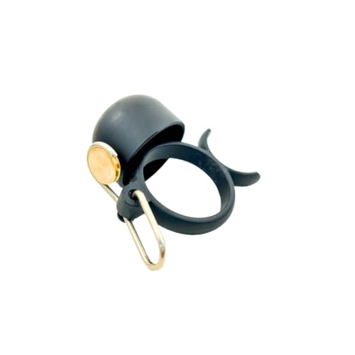 Runbell 3.0 – Wearable Running Bell for Runners, Cyclists & EUV Riders – Loud Nickel Silver Bell with Brass Hammer on Stainless Steel Body – Adjustable Silicone Fit – Lightweight (Matte Black)